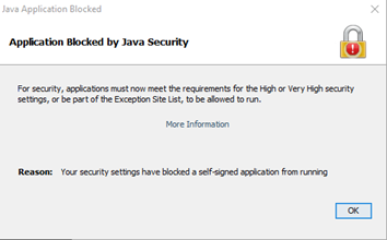 application blocked
